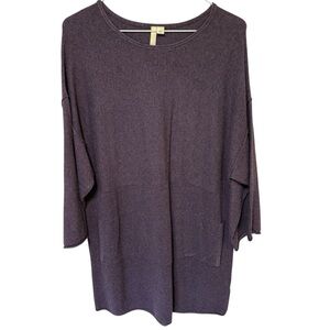 Purejill Womens Oversized Tunic Cashmere Sweater Small Lagenlook Quiet‎ Luxury
